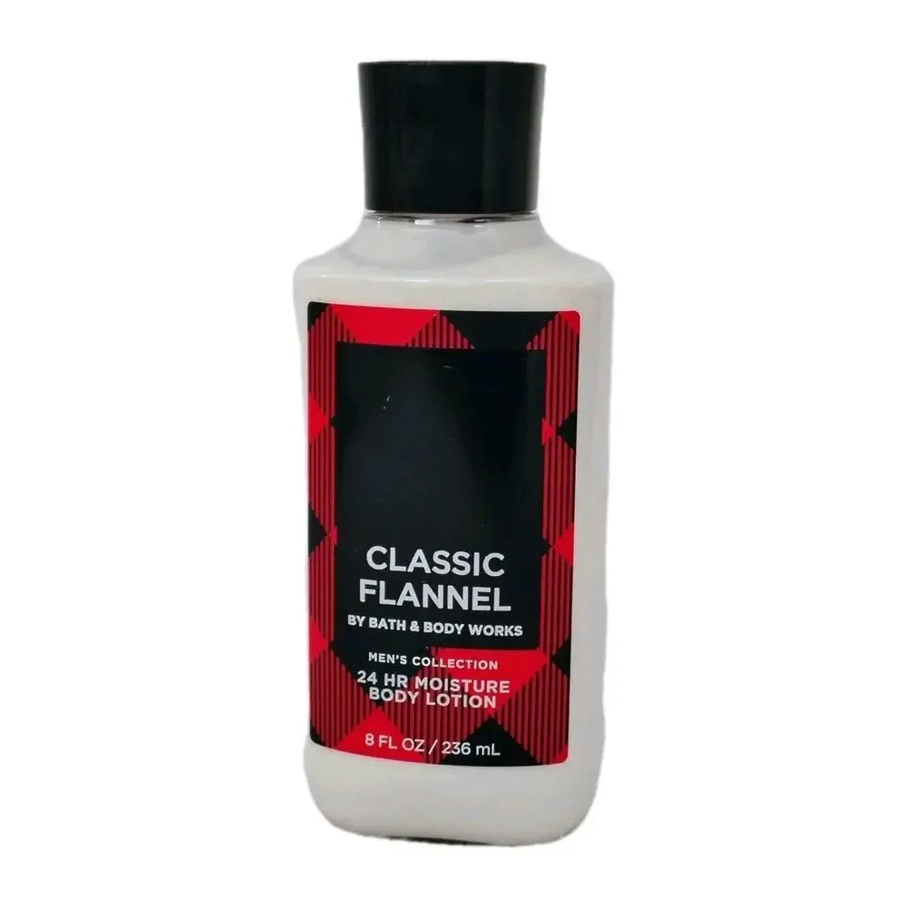 Bath & Body Works Classic Flannel Mens 24 HR Moisture Body Lotion 8oz New